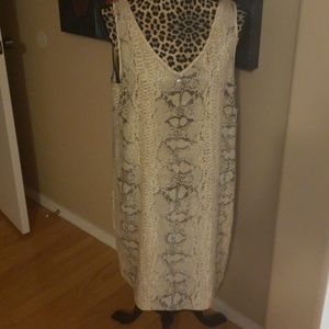 Printed sequin dress